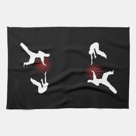 Silhouette der Kampfkünste Handtuch (Horizontal)