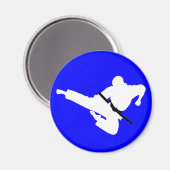 Silhouette der Kampfkünste Magnet (Vorderseite/Rückseite)