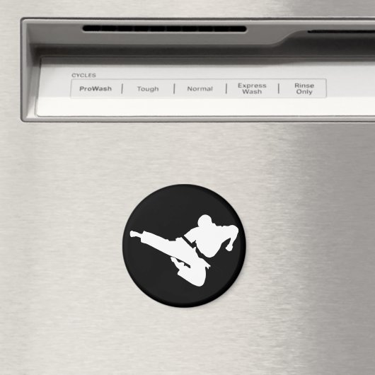 Silhouette der Kampfkünste Magnet (In Situ (Geschirrspüler))