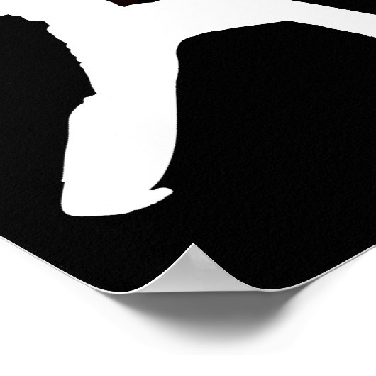 Silhouette der Kampfkünste Poster (Ecke)