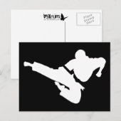 Silhouette der Kampfkünste Postkarte (Vorne/Hinten)