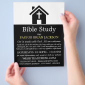 Silhouette der Kapelle, Christliche Bibelklasse Flyer (Hand)