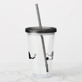 Silhouette der Katze im Spiel Acryltrinkbecher (Links)