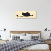 Silhouette der Katze im Spiel Leinwanddruck (Insitu (Schlafzimmer))