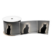Silhouette der Katze mit Glanz Satinband (Spule)