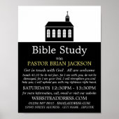 Silhouette der Kirche, Christliche Bibelklasse Poster (Vorne)