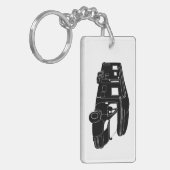 Silhouette der Klassen-C Motorhome auf Schlüsselanhänger (Vorderseite links)