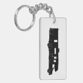 Silhouette der Klassen-C Motorhome auf Schlüsselanhänger (Vorderseite links)