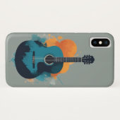 Silhouette der klassischen Gitarre Case-Mate iPhone Hülle (Rückseite (Horizontal))