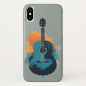 Silhouette der klassischen Gitarre Case-Mate iPhone Hülle (Rückseite)