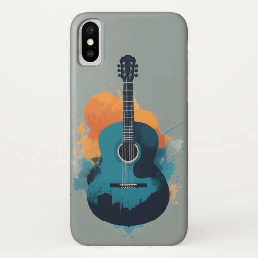 Silhouette der klassischen Gitarre Case-Mate iPhone Hülle (Rückseite)