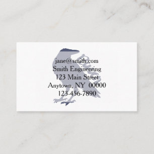 Silhouette der Krähe - Hintergrundfarbe auswähle Visitenkarte