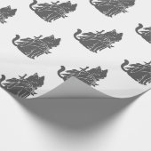 Silhouette der Kriegerkatze - Wählen Sie die Hinte Geschenkpapier (Ecke)