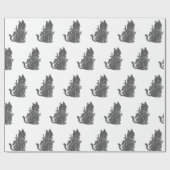 Silhouette der Kriegerkatze - Wählen Sie die Hinte Geschenkpapier (Flach)