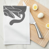 Silhouette der Kriegerkatze - Wählen Sie die Hinte Geschirrtuch (Viertel Falte)