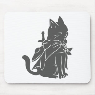 Silhouette der Kriegerkatze - Wählen Sie die Hinte Mousepad