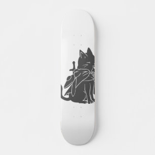 Silhouette der Kriegerkatze - Wählen Sie die Hinte Skateboard