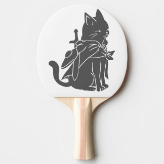 Silhouette der Kriegerkatze - Wählen Sie die Hinte Tischtennis Schläger