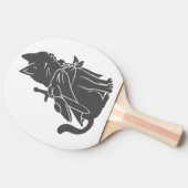 Silhouette der Kriegerkatze - Wählen Sie die Hinte Tischtennis Schläger (Seitenansicht)