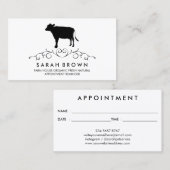 Silhouette der Kuh Visitenkarte (Vorne/Hinten)