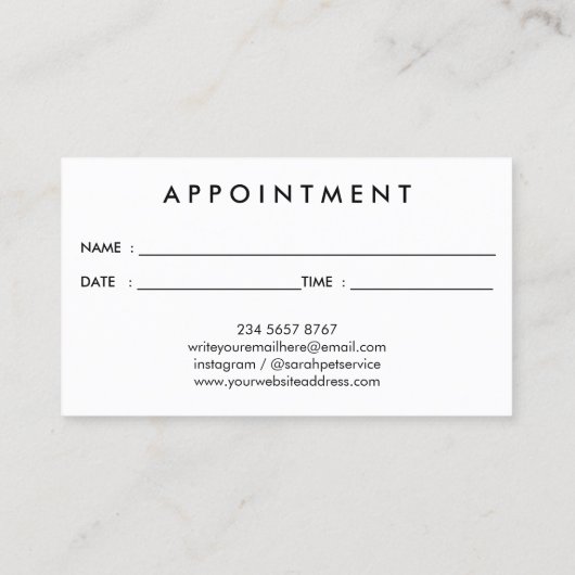 Silhouette der Kuh Visitenkarte (Rückseite)