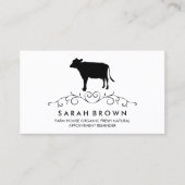 Silhouette der Kuh Visitenkarte (Vorderseite)