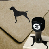 Silhouette der Kurzhaarhunde Gummistempel
