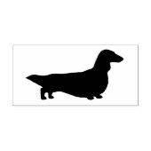 Silhouette der langhaarigen Dackel | Dackel Hund Permastempel (Design)