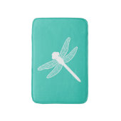 Silhouette der Libellen auf Türkis Badematte (Vorderseite Vertikal)