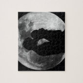Silhouette der Liebhaber in einem Vollmond nachts Puzzle (Vertikal)