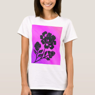 Silhouette der Lila Rose von Frauen T - Shirt