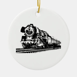 Silhouette der Lokomotive Keramikornament