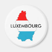 Silhouette der luxemburgischen Landesflagge Magnet (Vorne)