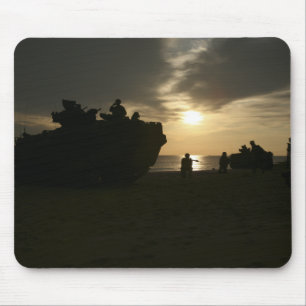 Silhouette der Marinesoldaten Mousepad
