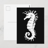 Silhouette der Meereskreatur - Seepferde Postkarte (Vorne/Hinten)