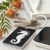 Silhouette der Meereskreatur - Seepferde Schlüsselanhänger (Vorderseite rechts)