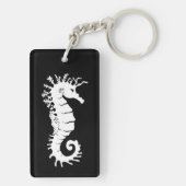 Silhouette der Meereskreatur - Seepferde Schlüsselanhänger (Rückseite)