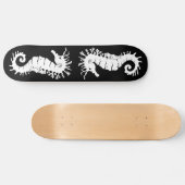 Silhouette der Meereskreatur - Seepferde Skateboard (Horizontal)