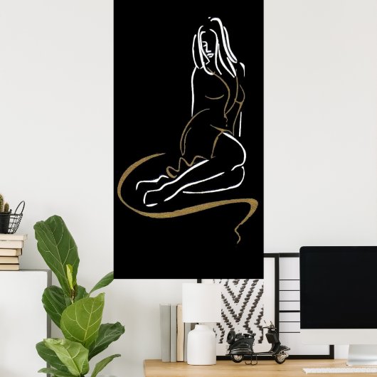 Silhouette der Mode Poster (Heimbüro)