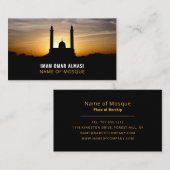 Silhouette der Moschee, islamisch, religiös Visitenkarte (Vorne/Hinten)