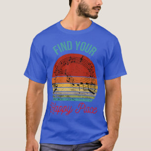Silhouette der musikalischen Harmonie von Noten T-Shirt