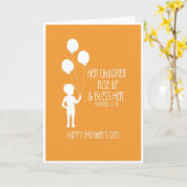 Silhouette der Muttertagskarte Verse Boy Karte (Gelbe Blume)