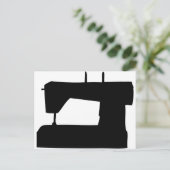 Silhouette der Nähmaschine Postkarte (Stehend Vorderseite)