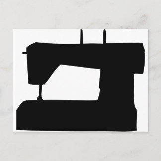 Silhouette der Nähmaschine Postkarte