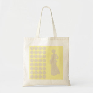 Silhouette der neutralen Creme Dots Tragetasche