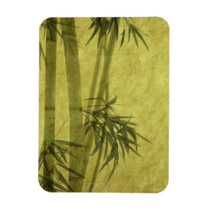 Silhouette der Niederlassungen eines Bambusses auf Magnet