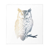Silhouette der Owl Wildlife Nature Illustration Notizblock (Vorderseite)