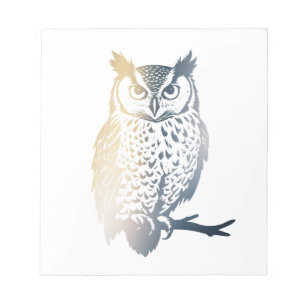 Silhouette der Owl Wildlife Nature Illustration Notizblock