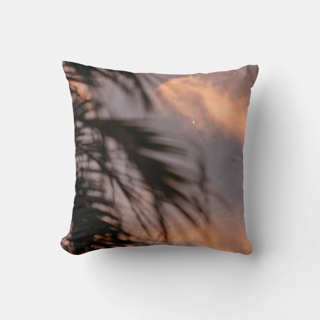 Silhouette der Palme Kissen (Vorderseite)