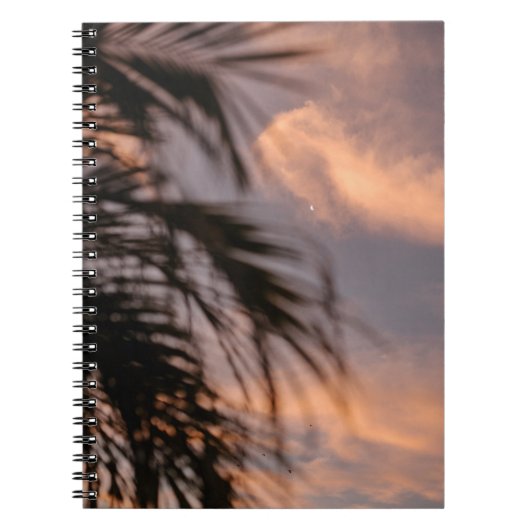 Silhouette der Palme Notizblock (Vorderseite)